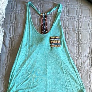 Teal and tribal tank top